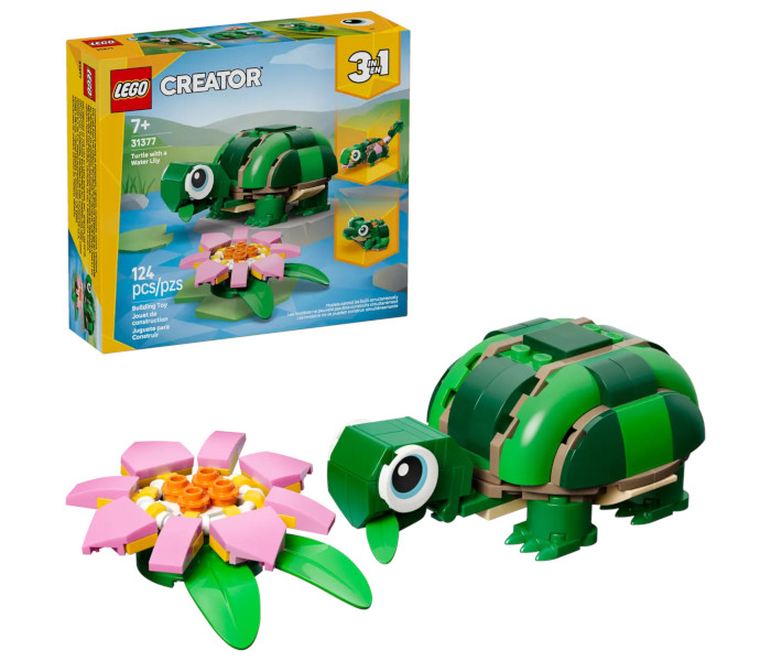 Igračka Lego kocke Creator 3-in-1 Turtle with a Water Lily Flower 7+