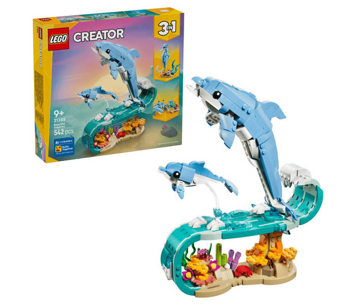 Igračka Lego kocke Creator 3-in-1 Sea Animals: Beautiful Dolphins 9+