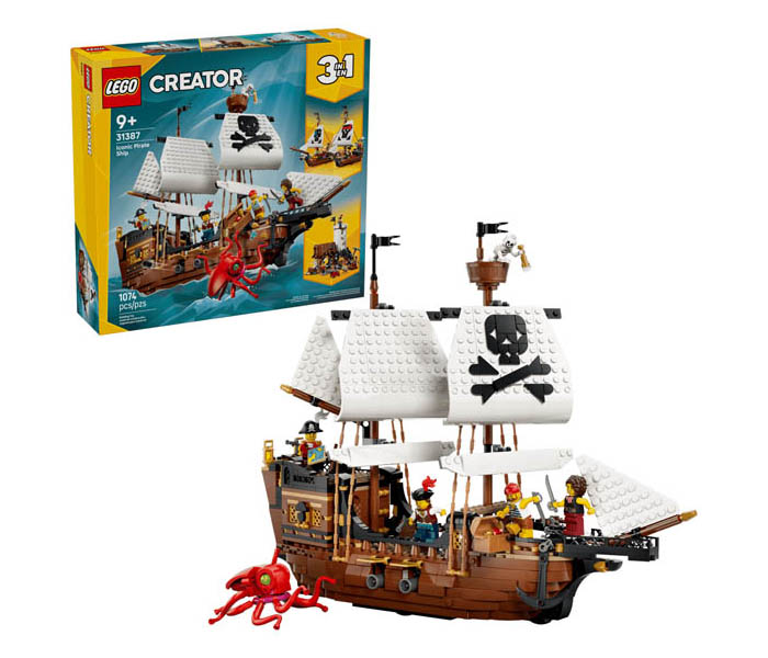Igračka Lego kocke Creator 3-in-1 Iconic Pirate Ship 9+