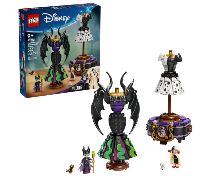 Igračka Lego kocke Disney Maleficent's and Cruella De Vil's Dresses 9+