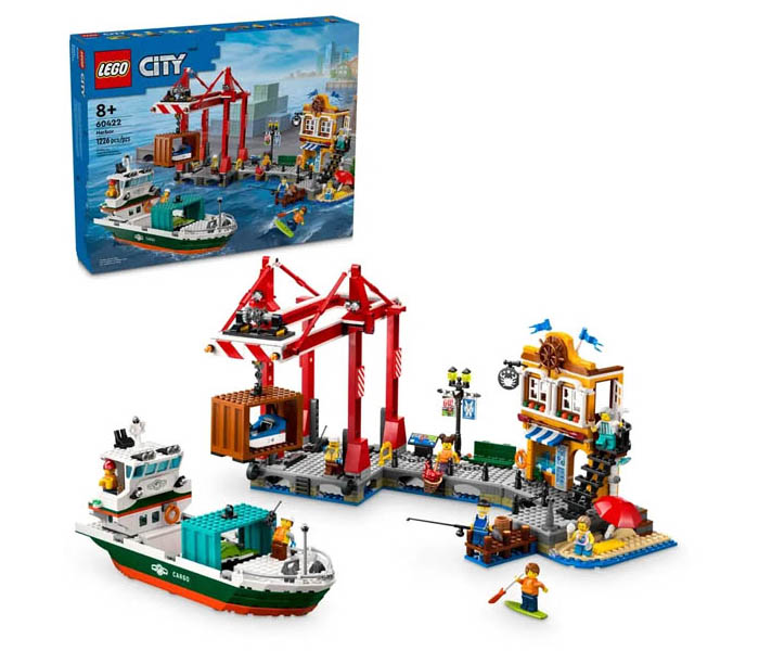 Igračka Lego kocke City Seaside Harbor with Cargo Ship 8+