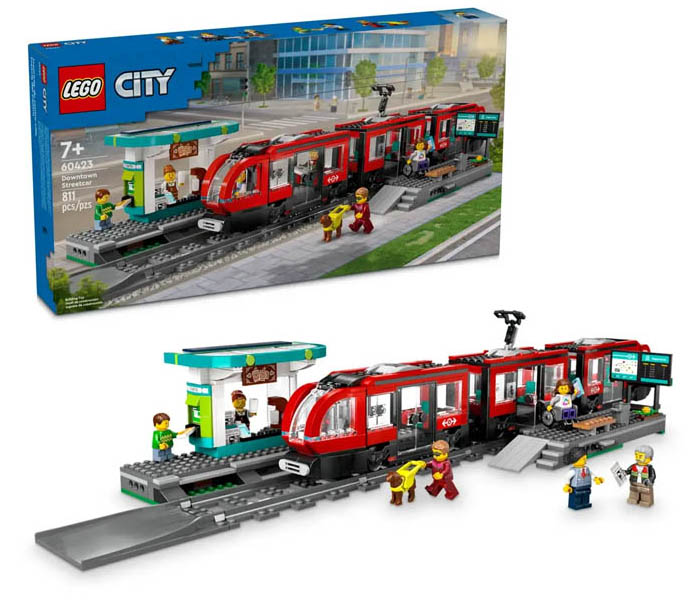 Igračka Lego kocke City Downtown Streetcar and Station 7+