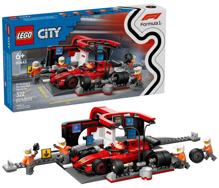 Igračka Lego kocke City F1 Pit Stop & Pit Crew with Ferrari Car 6+