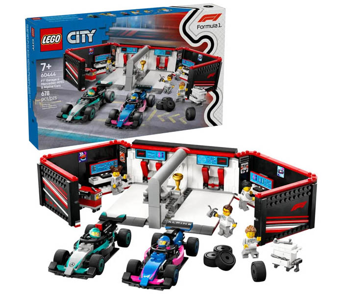 Igračka Lego kocke City F1 Garage & Mercedes-AMG & Alpine Cars 7+