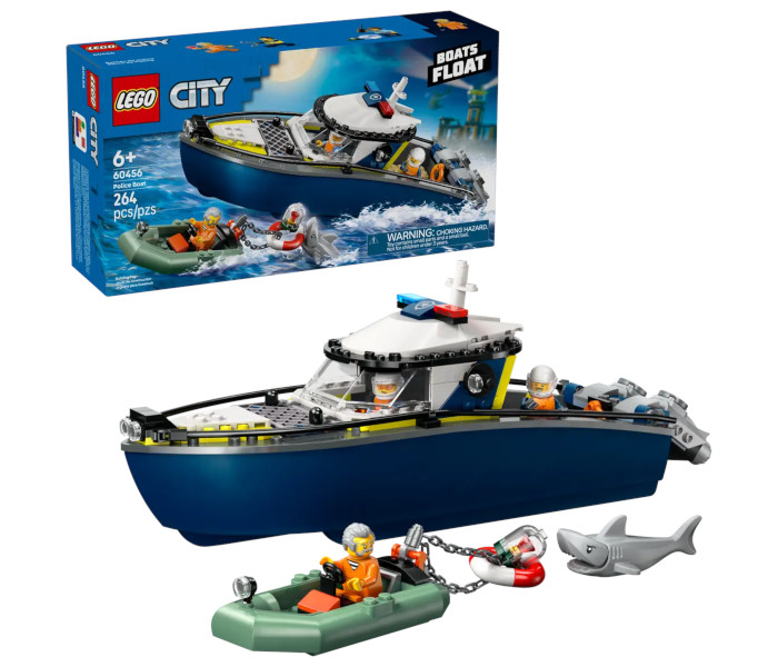 Igračka Lego kocke City Police Boat Chase 6+