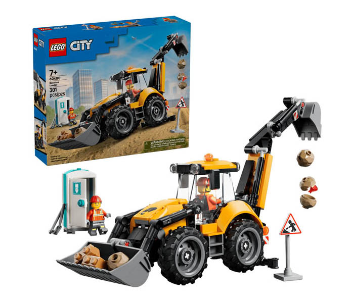 Igračka Lego kocke City Yellow Backhoe Loader 7+