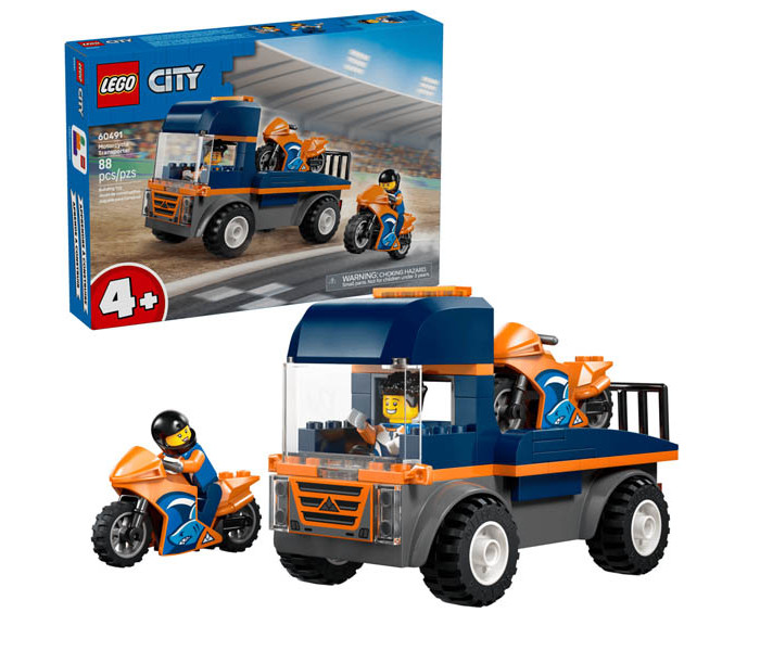 Igračka Lego kocke City Motorcycle Transporter 4+