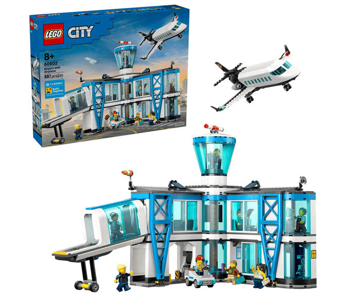 Igračka Lego kocke City Airport with Airplane 8+