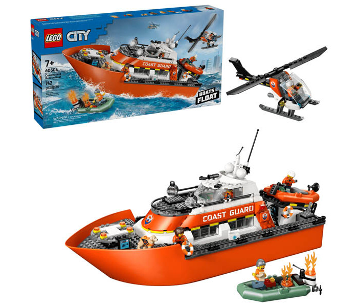 Igračka Lego kocke City Coast Guard Rescue Boat & Helicopter 7+
