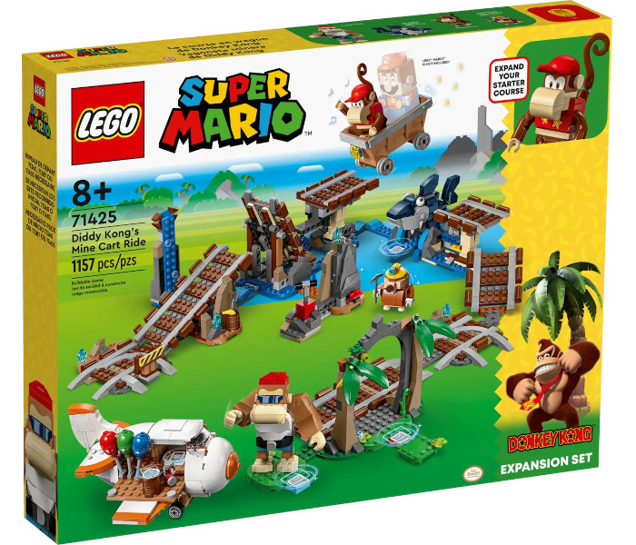 Igračka Lego kocke Super Mario Diddy Kong's Mine Cart Ride Expansion Set 8g+