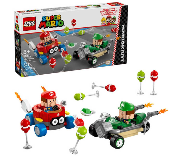 Igračka Lego kocke Super Mario- Mario Kart – Baby Mario vs. Baby Luigi 8+