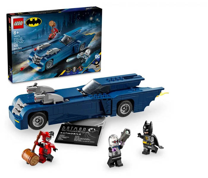 Igračka Lego kocke Batman with the Batmobile vs. Harley Quinn and Mr. Freeze 8+