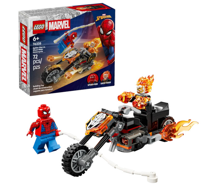 Igračka Lego kocke Marvel Spider-Man vs. Ghost Rider Motorcycle 6+