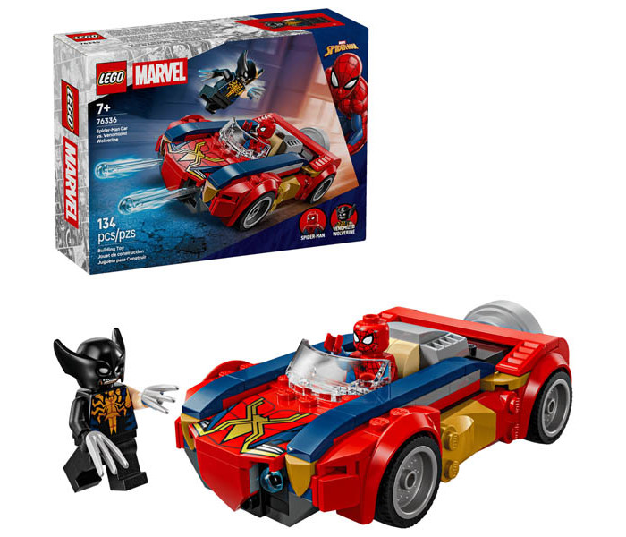 Igračka Lego kocke Marvel Spider-Man Car vs. Venomized Wolverine 7+
