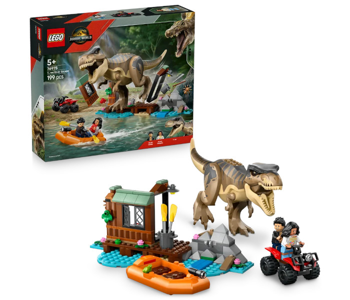 Igračka Lego kocke Jurassic World T. rex River Escape 5+