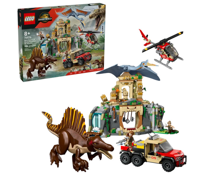 Igračka Lego kocke Jurassic World Spinosaurus & Quetzalcoatlus Air Mission 8+