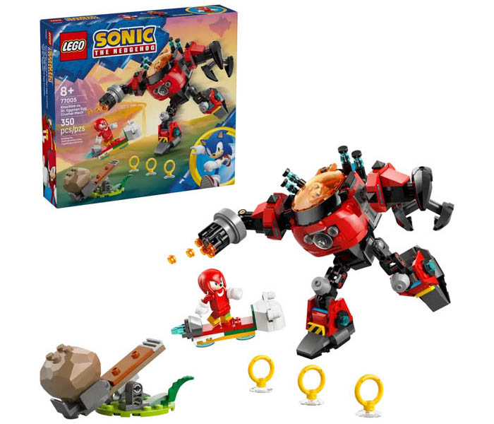 Igračka Lego kocke Sonic the Hedgehog™ Knuckles vs. Dr. Eggman Egg Crusher Mech 8+