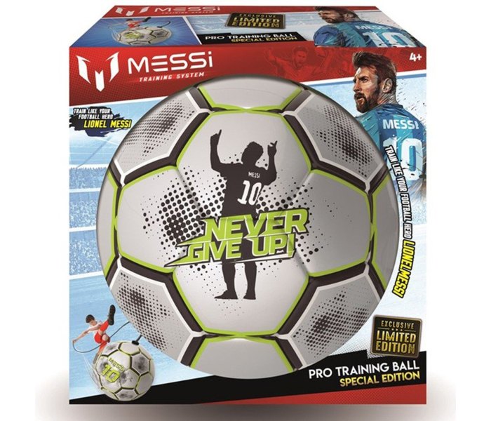 Messi pro trening lopta - never give up, srebrna