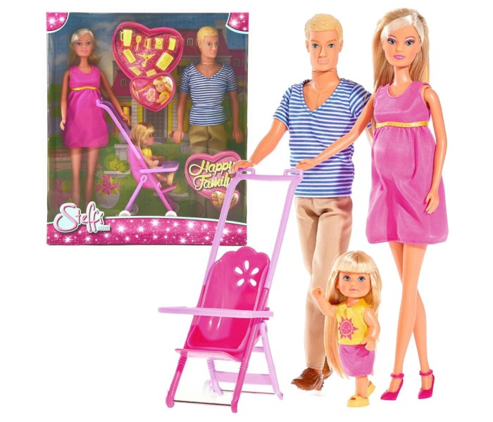 Steffi lutka happy family set