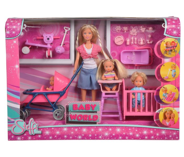 Steffi lutka baby world set