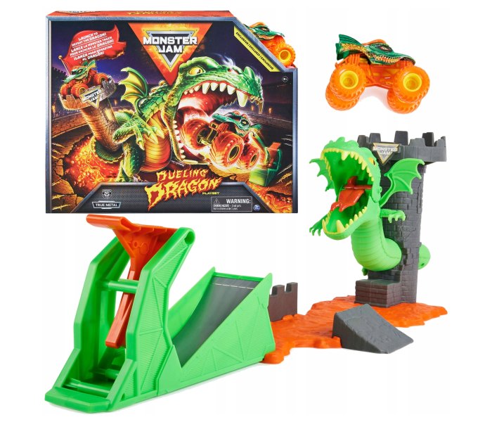 Igračka Monster jam dueling dragon trkaliste i vozilo