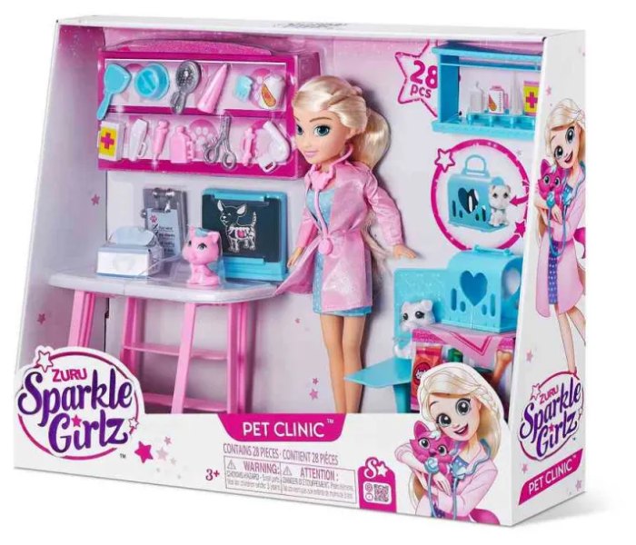 Igračka Sparkle girlz veterinar set sa lutkom