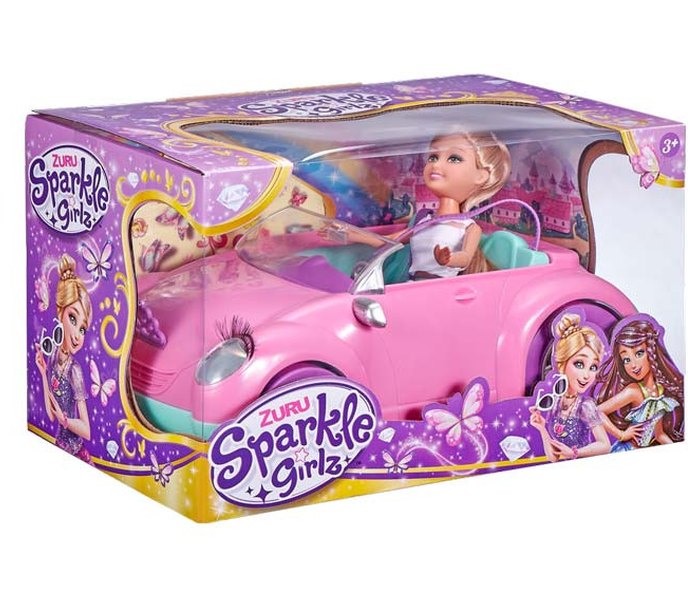 Igračka Sparkle girlz pink automobil i lutka set