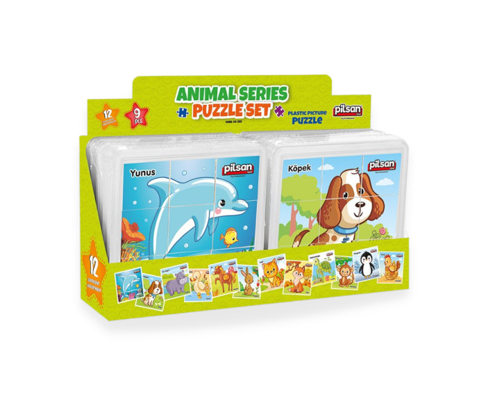 Igračka Pilsan, set puzli, životinje