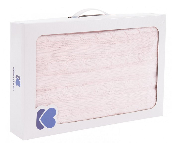 Ćebe Kikkaboo pleteno sherpa light pink