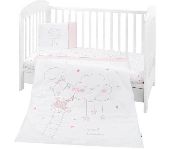 Set posteljina Kikkaboo 2/1 60/120 Hippo dreams