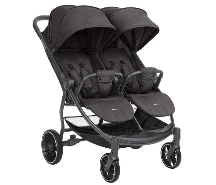 Kolica za blizance Happy 2 Kikkaboo, siva