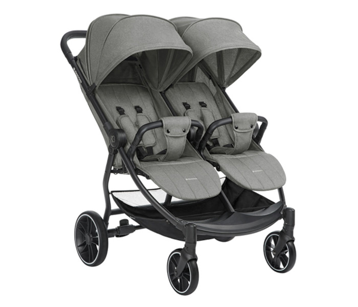 Kolica za blizance Happy 2 Kikkaboo, svijetlo siva