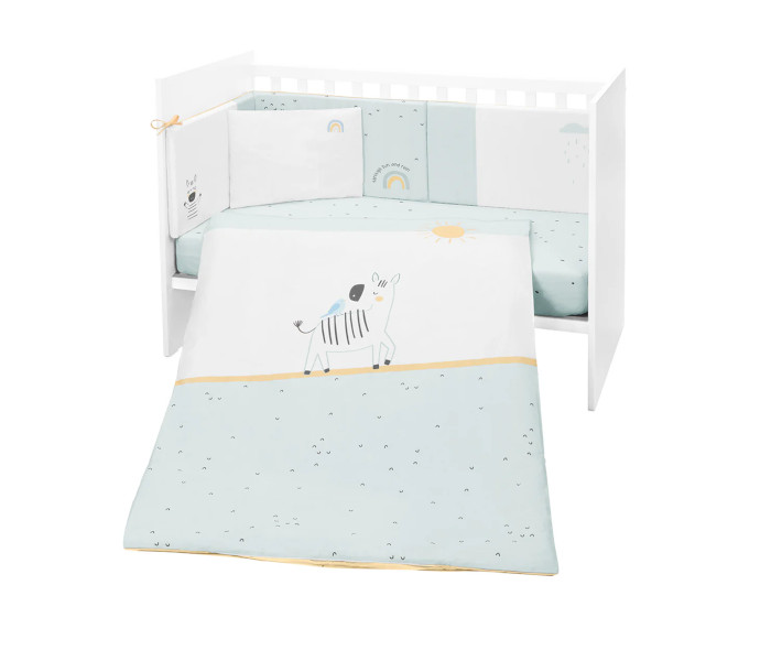 Set posteljina Kikkaboo šestodjelna 70/140 stripy friends