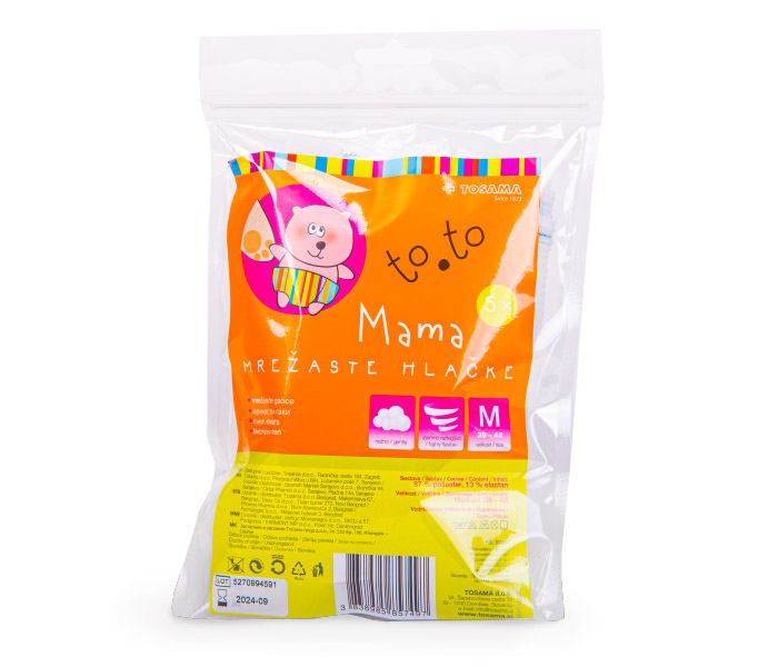 Toto mama mrežaste gaćice M A 5kom.