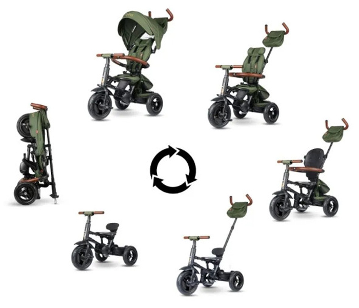 QPlay triciklo Rito  Deluxe S380-17, zeleno