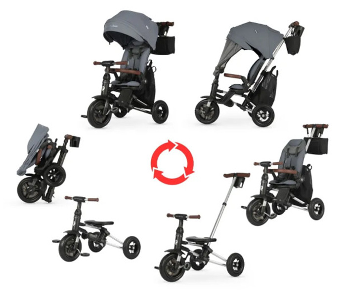 QPlay triciklo Nova Deluxe S701, sivo