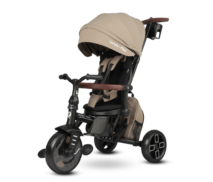 QPlay triciklo 8u1 Comfo max Eva T170,braon