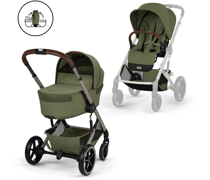 Cybex kolica Balios S TPE 2 u 1 green khaki