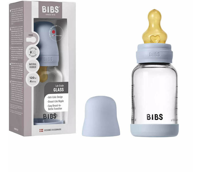 Flašica 120 ml Blue  - spori protok - staklena kaucuk