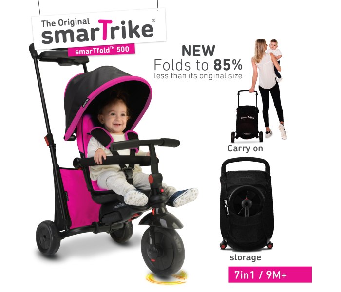 Tricikl Folding 500 9m+ pink