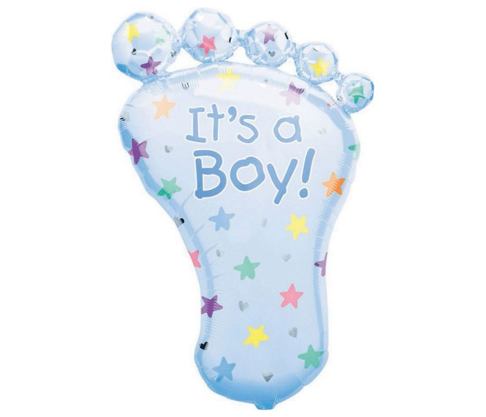 Balon od folije oblika Foot - It's a Boy