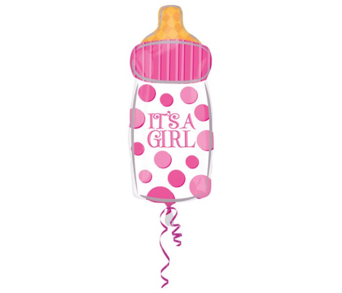Balon od folije u obliku flašice It's a Girl 25 x 58 cm