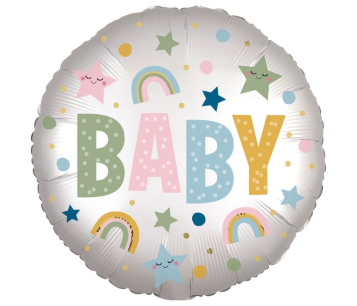 Klasični balon od folije Satin Infused Natural Baby