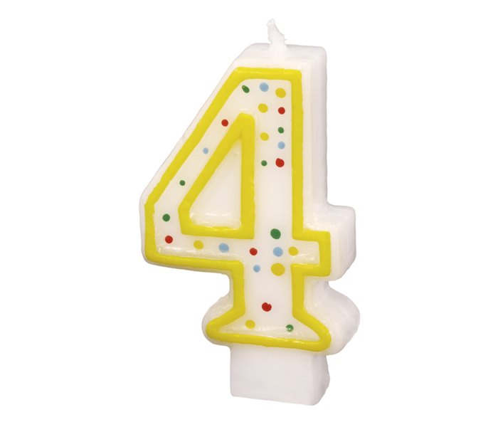 Svjećica za tortu broj 4 visine 7.3 cm