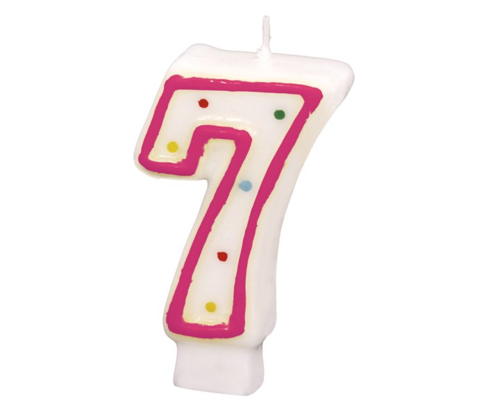 Svjećica za tortu broj 7 visine 7.3 cm