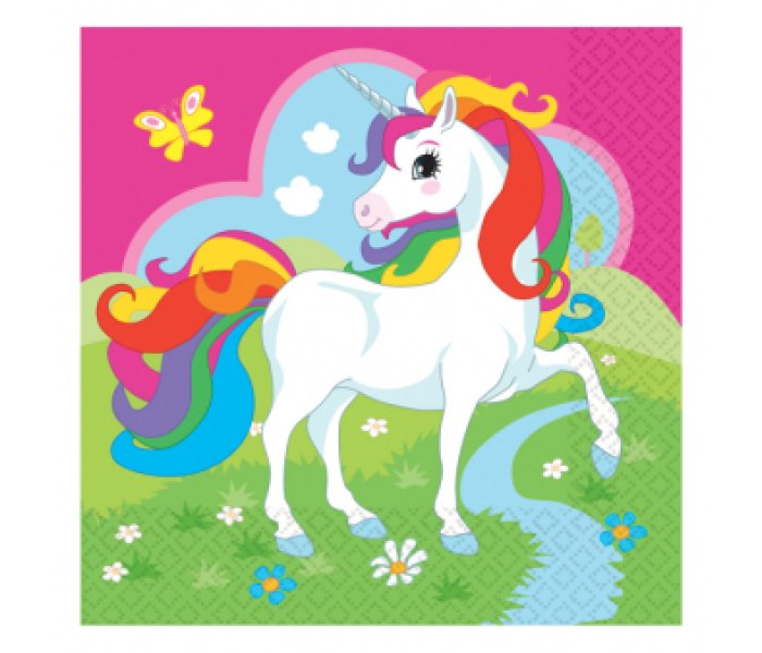 20 salvete Unicorn 33 x 33 cm