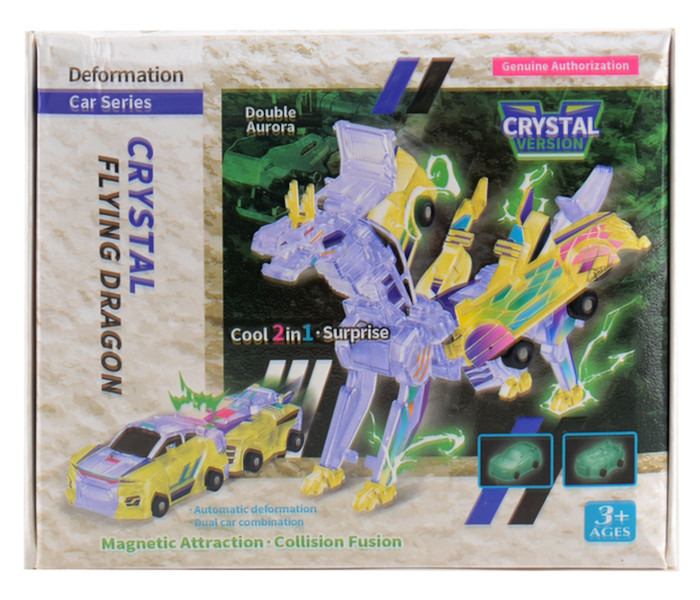 Igračka zmaj-automobil transformacija fluorescentna