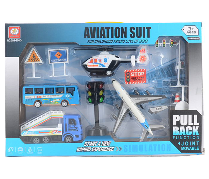 Set aerodrom sa vozilima na potez