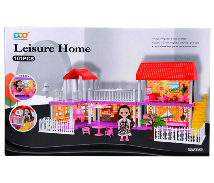 DIY kuća sa namještajem, svijetlom i lutkicom