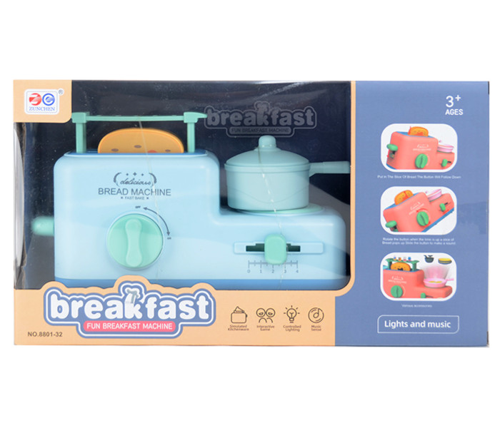 Igračka toster sa dodacima sa svjetlom i muzikom